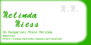 melinda miess business card